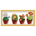 thumbnail image 1 of Cuadros Decorativos Cactus 14CT Kits de punto de cruz estampado Costura Bordado (J170) Tmvgtek embutido en tela, 1 of 8