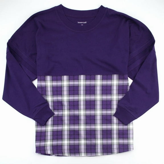 Boxercraft ZT14 Ladies Plaid Pom Pom-Prp/Prp/Wht Pl-M