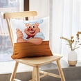 thumbnail image 5 of LALILO Throw Pillow Covers Happy Pig Chef With Simple Single Pig Cushion Cover 18" x 18", 1107 Pack, 5 of 6