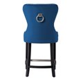 thumbnail image 3 of Costaelm Hank 24" Tufted Velvet Counter Stool Black Legs, Velvet Royal Blue, 3 of 7