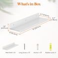 thumbnail image 5 of Lifewit Floating Shelves, 12 Pack White Acrylic Shelf 15" Room Decor for Bookcase/Vinyl Record Display/Photo/Picture in Bedroom, Living Room, Bathroom, Kitchen Storage and Organization, 5 of 9