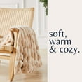 thumbnail image 5 of Great Bay Home Brown / Taupe Faux Fur Reversible Throw Blanket for Couch or Chair, 50" x 60", 5 of 6