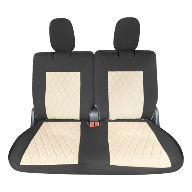 Pour 2020-2024 Ford Explorer Base FH Group Housses de Sièges d'Auto sur Mesure en Néoprène Résistantes à l'Eau - Rangée 3rd Beige