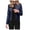 Navy, variant on Women's Faux Leather Jackets Long Blazer Fashion Sleeve Open Front Short Cardigan Suit Jacket Coat Top Blazers for Work Casual Moto Biker Outwear