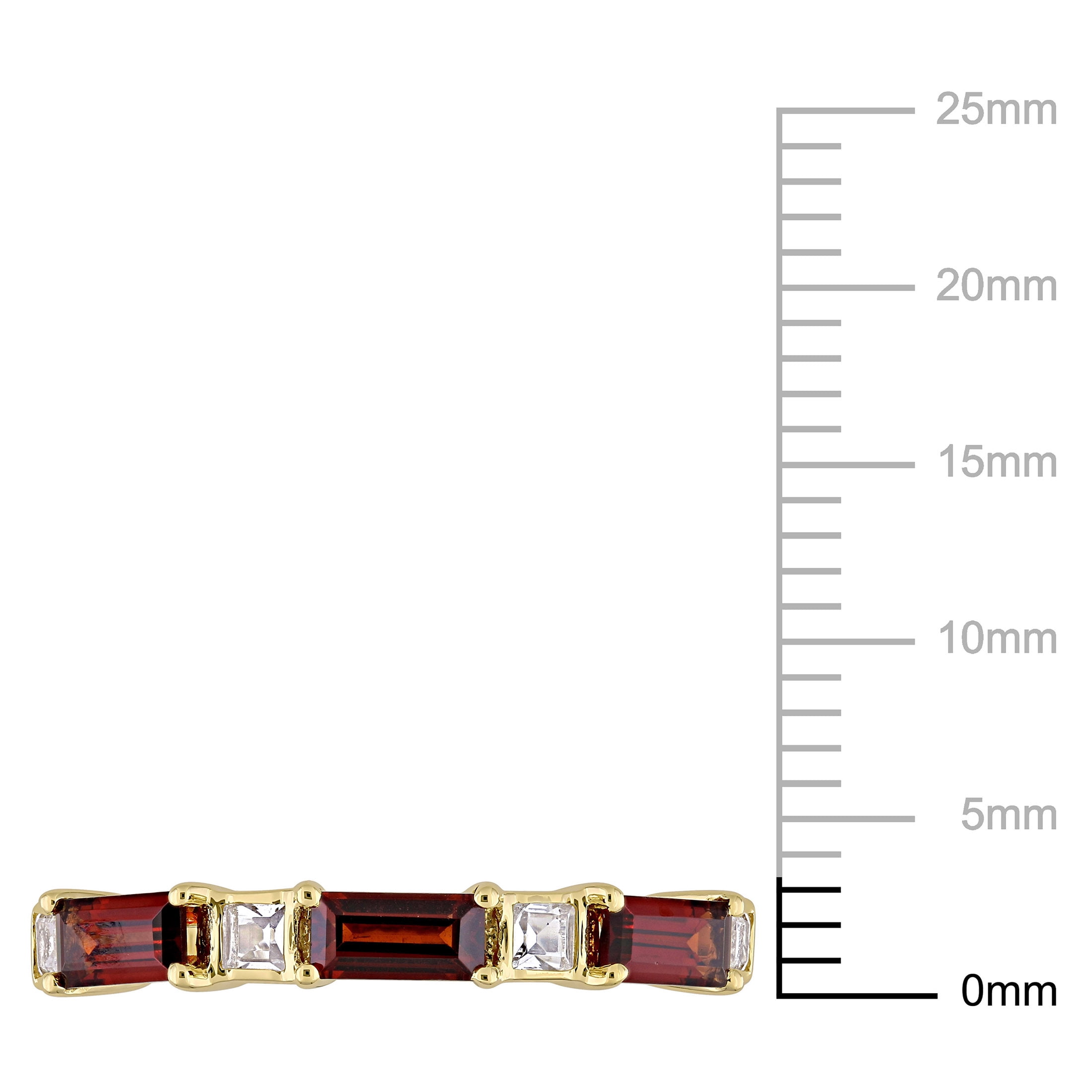 Everly Women's Garnet and Topaz 10k Yellow Gold Ring
