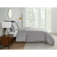 thumbnail image 3 of Cityblocks Silver Grey 3-Piece Cotton Rectangle Jacquard Duvet Set - Full/Queen, 3 of 6