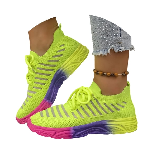 Wovix Women's Walking Sneakers Comfort Trendy Lightweight Breathable Tennis Running Shoes Green 35