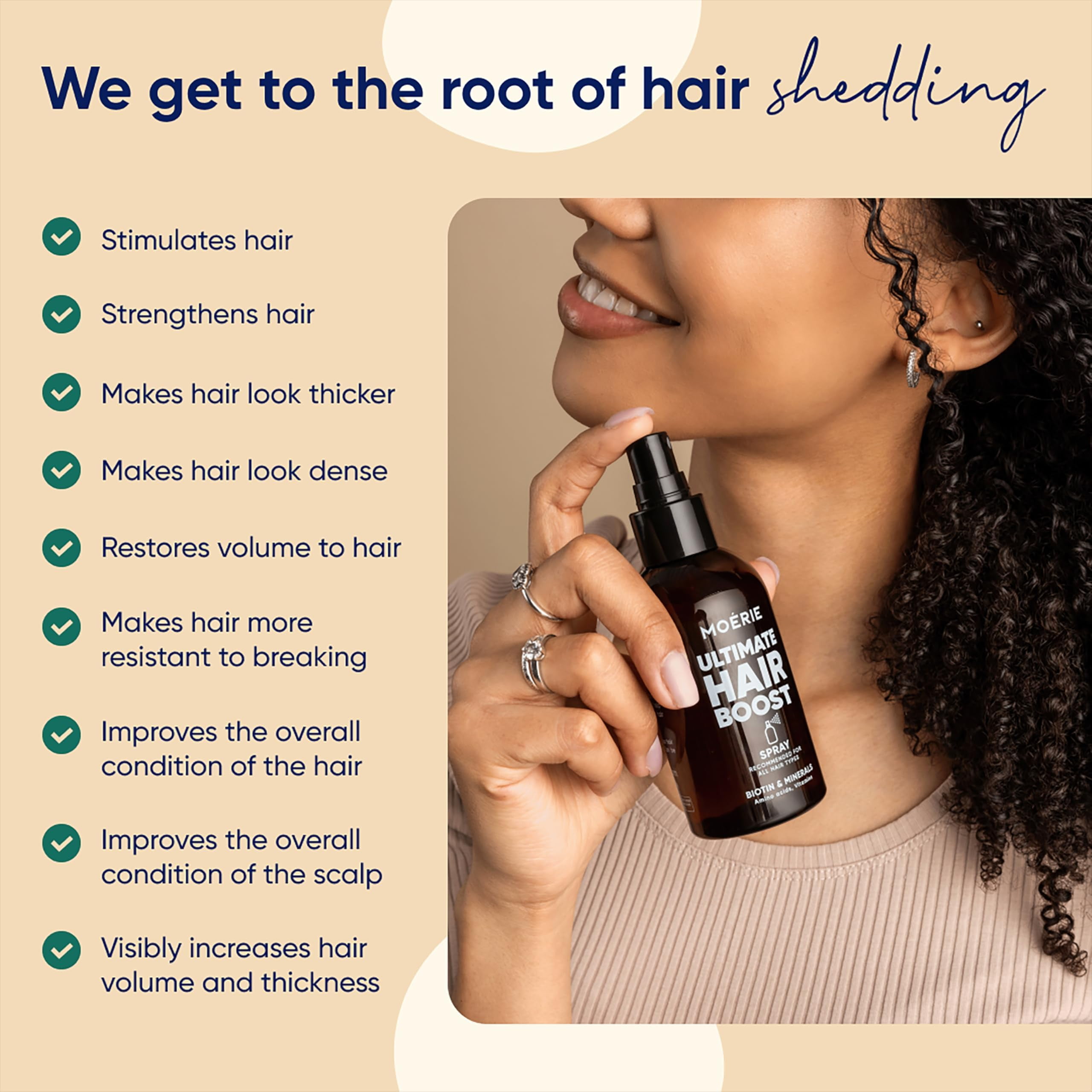 Moerie Lightweight Hair Spray – Strengthening, Nourishing Formula with Biotin, Vitamins & Amino Acids – Fresh Scent – 5.07 fl oz