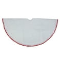 thumbnail image 2 of 26" Christmas Traditions Winter White with Red Shell Stitching Mini Christmas Tree Skirt, 2 of 4