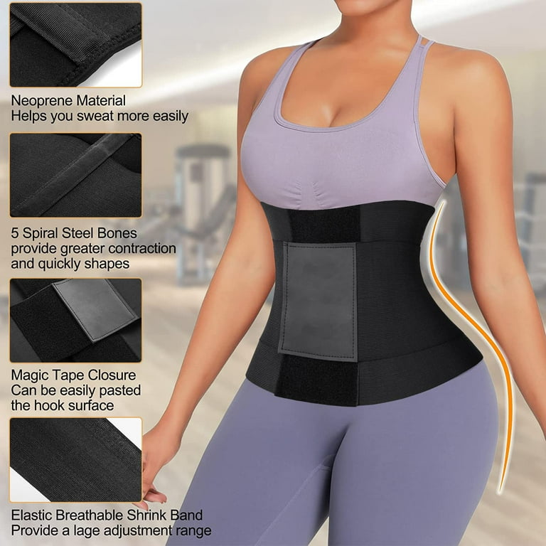 Lilvigor Waist Trimmer Trainer Belt for Women, Sport Sweat Workout Body  Shaper Postpartum Recovery Tummy Control Sauna Shaping Band 