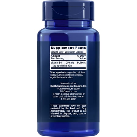 ビタミンB6 250mg 100粒 3ヶ月分 Life Extension (ライフエクステンション) お取り寄せ