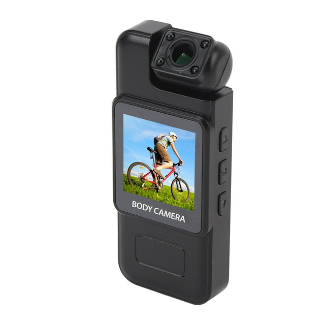 Grabadora De Vídeo De Bolsillo, Cámara Pequeña Portátil 4K HD, Pantalla De 1,3 Pulgadas, Lente Giratoria De 180 Grados Con Clip Trasero Para Ciclismo