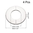 thumbnail image 2 of Unique Bargains Wall Split Flange Stainless Steel Round Escutcheon Plate for 24mm Diameter Pipe 4Pcs, 2 of 6