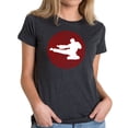 thumbnail image 1 of LA Pop Art Women's Premium Blend Word Art T-shirt - Types of Martial Arts, 1 of 2