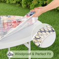 thumbnail image 5 of Pioneer Flower Floral Print Pattern Round Fitted Tablecloth with Elastic Edge,Dining Table Cover Waterproof,Outdoor Round Tablecloth for Camping,Dining,Indoor and Outdoor, 5 of 7