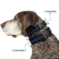 thumbnail image 2 of Buckle-Down Pet Collar, Dog Collar Plastic Buckle, Stripe Black Blue, 9.5 to 13 Inches 1.0 Inch Wide, 2 of 8