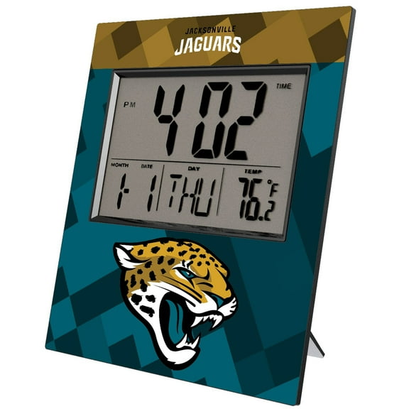 Keyscaper Jacksonville Jaguars Color Block Digital Desk Clock