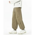 thumbnail image 5 of BXSRUTA Men's Jogger Pants With Pockets Elastic Waist Casual Sweatpants Thick Warm Athletic Hiking Bottles, 5 of 6