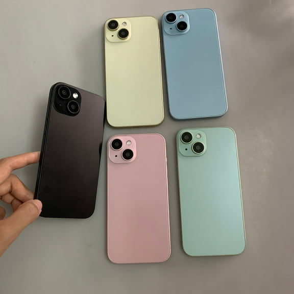 Fake Phone Dummy Prop Phone, Black Screen Decoy Phone Pear Phone Non-Working Phone 15 for Kid Play, Display Phone Look Like Real Phone