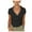 Black, variant on UAMVSH Women's V Neck Short Sleeve Slim T-Shirt Stretchy Solid Color Ribbed Basic Top Casual Going out Tees