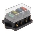 thumbnail image 1 of Soporte de bloque de caja de diseno de cuchilla estándar de Ehuebsd circuito de 4 vías 12V24V + fusible, 1 of 6