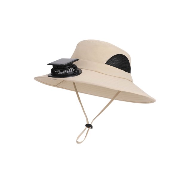 Cap de Ventilador Solar Recargable para la Protección Solar Del Verano, Gran Cuello, Pesca Al Aire Libre, Senderismo, Secado Rápido, Cap de Pesca Impermeable