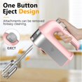 thumbnail image 4 of Hand Mixer Electric, 450W Kitchen Mixers with Scale Cup Storage Case, Turbo Boost/Self-Control Speed + 5 Speed + Eject Button + 5 Stainless Steel Acc, 4 of 7