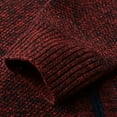 thumbnail image 7 of Hfyihgf Men's Fleece Lined Cardigans Sweaters Winter Warm Slim Fit Full Zip Long Sleeve Stand Collar Thicken Knit Sweater Coats with Pockets(Wine,3XL), 7 of 7