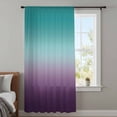 thumbnail image 4 of Teal Purple Ombre Sheer Curtains 84 Inches Long, Turquoise Gradient Modern Abstract Art Light Filering Curtains, Breathable Simi Curtain Privacy Drapes for Living Room Bedroom Window Treatment, 4 of 9