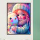 thumbnail image 1 of Cuadros Decorativos 5D bricolaje taladro redondo completo diamante pintura muñeco de nieve y niña Kit decoración del hogar DQrwqpou  embutido en tela, 1 of 7