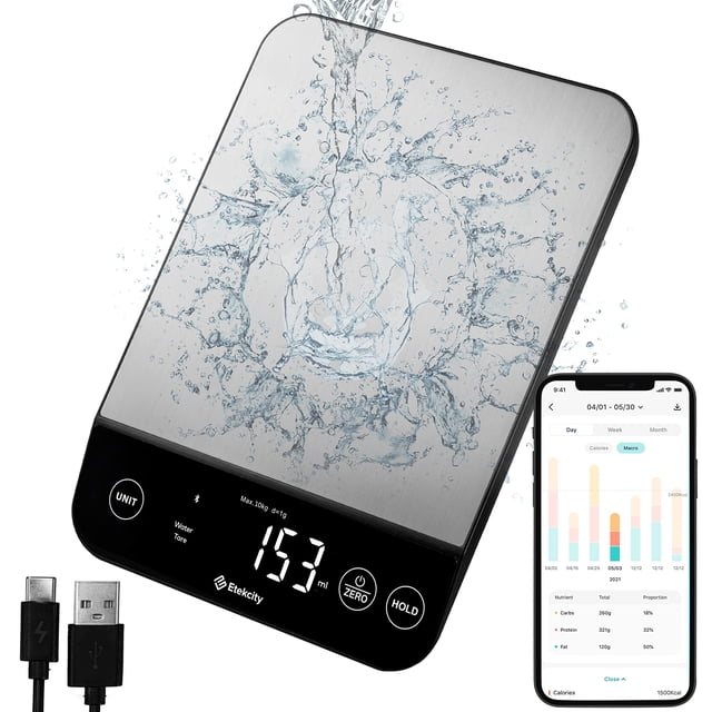 Báscula de nutrición alimentaria Etekcity Luminary de 10 kg con Bluetooth