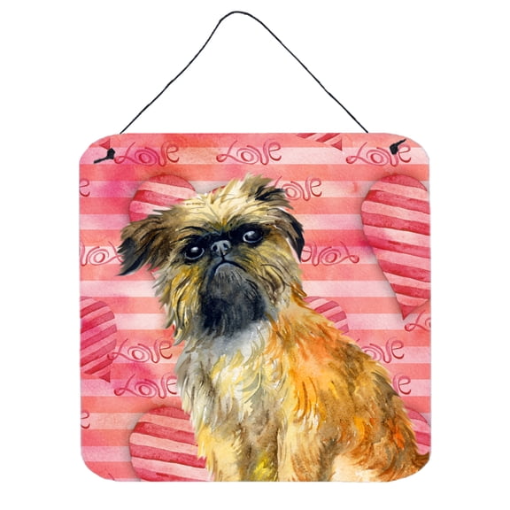 Carolines Treasures BB9774DS66 Brussels Griffon Love Wall or Door Hanging Prints Red 6HX6W multicolor