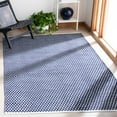 thumbnail image 2 of SAFAVIEH Boston Angelica Geometric Cotton Area Rug, Navy, 4' x 4' Square, 2 of 11