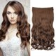thumbnail image 1 of REECHO 20.0 in, 1 paquete de 3/4 clips ondulados de cabeza completa en extensiones de cabello sintético HE008 postizos para mujeres 5 clips 4.5 oz por pieza - marrón medio cálido, 1 of 2