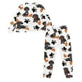thumbnail image 3 of DISNIMO Dachshund Paw Heart Printed Pajamas for Women Set with Pockets Long Sleeve Shirt with Long Pajama Pant Set 2 Piece Pjs Sets Round Neck Sleepwear Loungewear, 2XL, 3 of 7