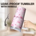 thumbnail image 5 of 20OZ Flamingo Tumbler with Handle Sweat Proof Coffee Mug Great Gifts for Women Flamingo Lovers Suitable for Birthday Christmas Holidays Daily Use, 5 of 6