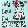 thumbnail image 3 of kaprioy Toddler Baby Girls Summer Outfits 0 3 6 9 12 18 Months Letter Holy Cow I'm Cute Print Romper Tops + Floral Short + Headband 3Pcs Set, 3 of 7