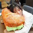 thumbnail image 2 of Hamburger Throw Pillow, Multi Cute Food Purpose Plush and PP Cotton Back Pillow for Valentine's Day Birthday Gift Toy[Bread (55 CM)], 2 of 6