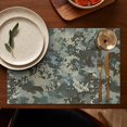 thumbnail image 5 of Gray Green Camo Textured Pattern Summer Placemats Table Placemats Set Of 4-Linen Kitchen Washable Placemats Table Mats 11.8"x17.7" Non-Slip Heat Resistant, 5 of 6