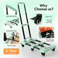 thumbnail image 2 of Hand Truck Voipvvii plegable, 227 kg, 6 ruedas y 2 cuerdas elásticas, 2 of 7