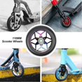 thumbnail image 5 of 2 Pcs Scooter Accessories 110mm Scooter Wheels Colorful Pu Wheels Thick Stunt Car Wheels with Beari, 5 of 5
