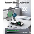 thumbnail image 3 of 3 en 1 Cargador Inalámbrico Magnético Safe,15W Soporte de Carga Inalámbrico Plegable,Carga Rápida Qi Compatible con iPhone Air/17/16/15/14/13/12, AirPods Pro 3/2 y Apple Watch（Negro）,Blanco, 3 of 14