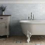 Apollo Tile Blue 2.5-in. x 8-in. Matte Glossy Ceramic Subway Mosaic Tile (5.38 Sq ft/case)
