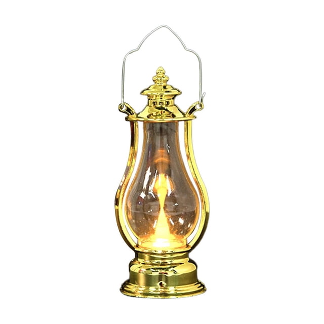 Gold Led Electronic Candle Lamp Lantern Windproof Flameless Battery Operated Night Light For Holiday Decor Home Tabletop Accent