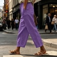 thumbnail image 2 of Levmjia Women's Casual Pants High Waisted with Pockets Drawstring Waist Scallop Hem Loose Fit Wide Leg Lounge Pants Solid Color for Summer Daily, 2 of 3