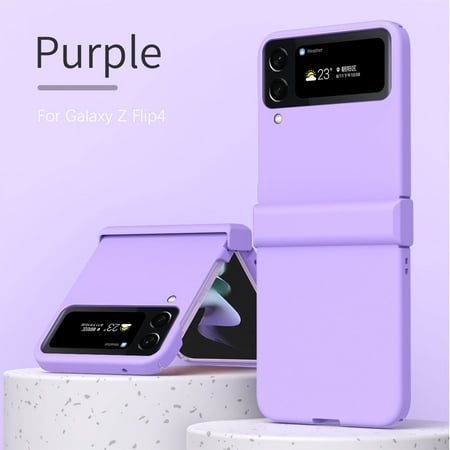 Galaxy Z Flip 4 Case, Ultra Slim Lightweight Anti-Drop Wear-Resistant Strong Impact Resistance Shockproof Folding Hard Cover Case for Samsung Galaxy Z Flip 4 5G 2022 Phone Cover,Purple