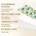 thumbnail image 6 of Peel and Stick Wallpaper Green Leaves Yellow Wildflowers Botanical Watercolor Wall Mural 23.6in x 9.8ft Self Adhesive Removable Wall Paper Renter Friendly Wallpaper for Nursery Bedroom Cabinets, 6 of 8