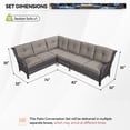 thumbnail image 2 of Gymojoy 2-Piece Outdoor Patio Furniture Set, L-Shaped Sectional Sofa, All-Weather PE Wicker Rattan Conversation Set,Brown/Gray, 2 of 6