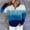B_ Blue, variant on Olyvenn Women's Striped Print Drawstring Hoodies Long Sleeve Sweatshirt Y2K Hip-hop Pullover Button Down Top with Pocket Blue L