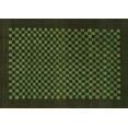 thumbnail image 1 of Ahgly Company Machine Washable Indoor Rectangle Checkered Turquoise Blue Modern Area Rugs, 2' x 3', 1 of 4